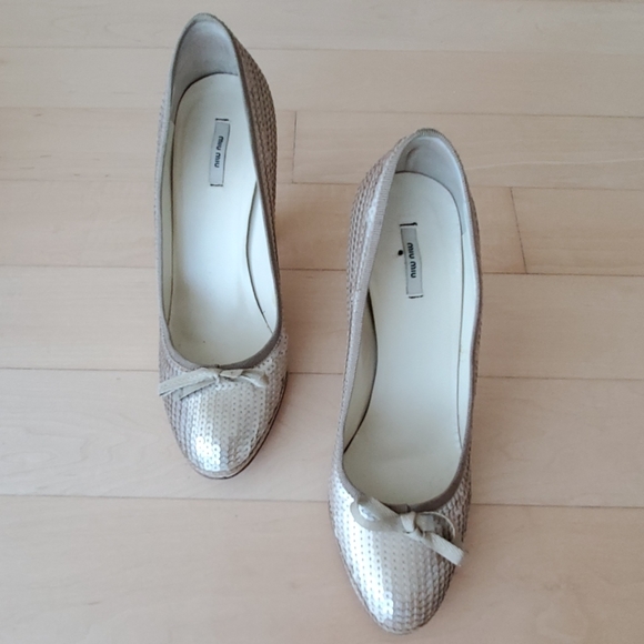 MIU MIU *Authentic* paillet pumps - Picture 1 of 7